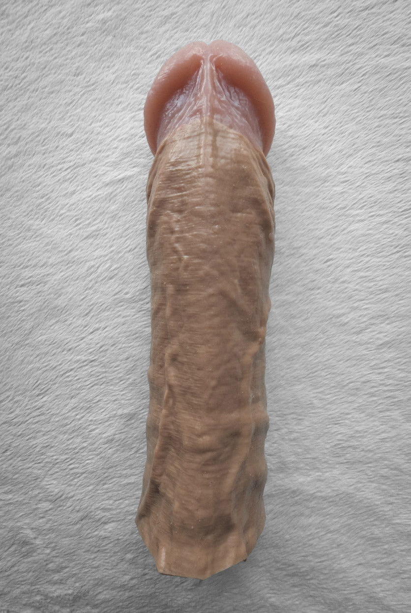 Realistic 8" penis sleeve/strap on - modeled after a real guy