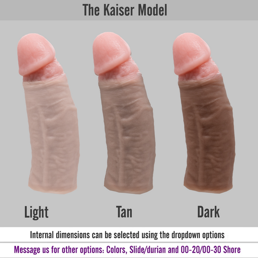8 inch realistic penis sleeve/strap on - modeled after a real guy - The Kaiser