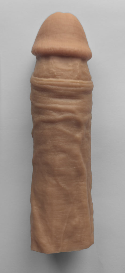 Realistic 9.5" penis sleeve/strap on - modeled after a real guy (Slide/Durian)