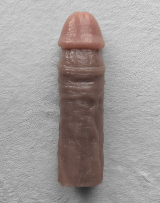 Realistic 8.5" penis sleeve/strap on - modeled after a real guy