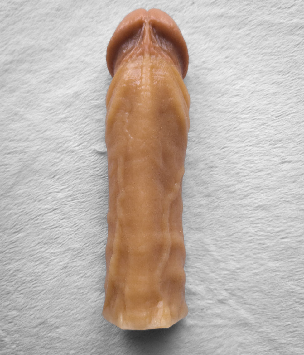 Realistic 8" penis sleeve/strap on - modeled after a real guy