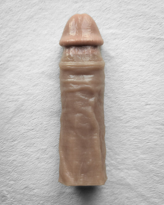 Realistic 8.5" penis sleeve/strap on - modeled after a real guy