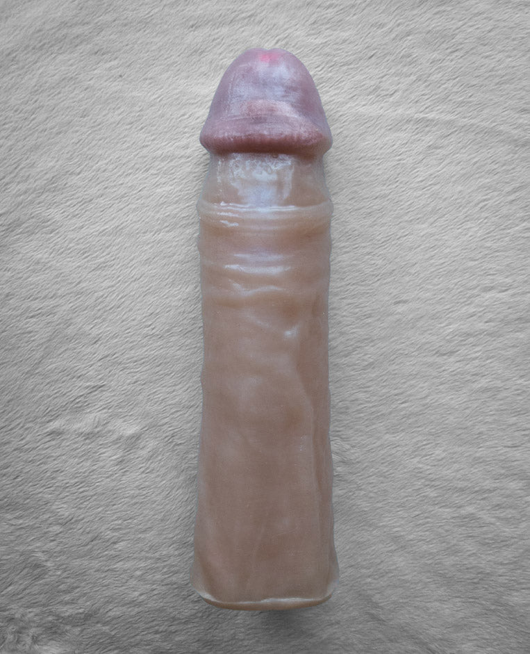 Realistic 9.5" penis sleeve/strap on - modeled after a real guy