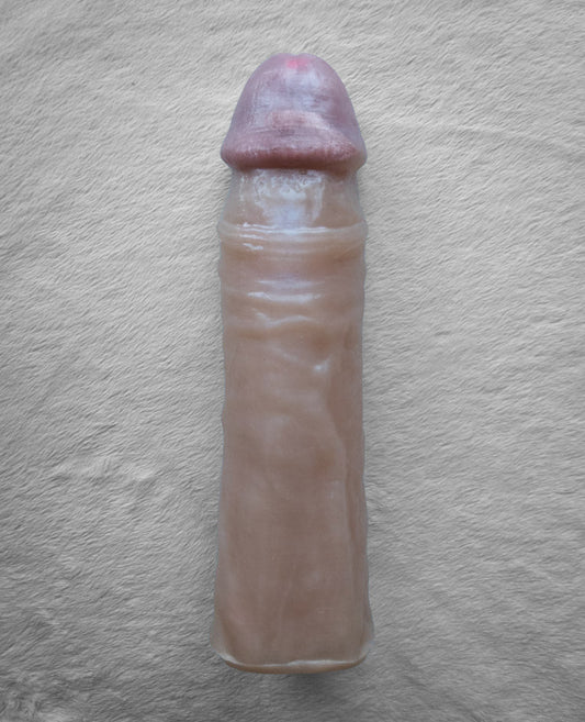 Realistic 9.5" penis sleeve/strap on - modeled after a real guy