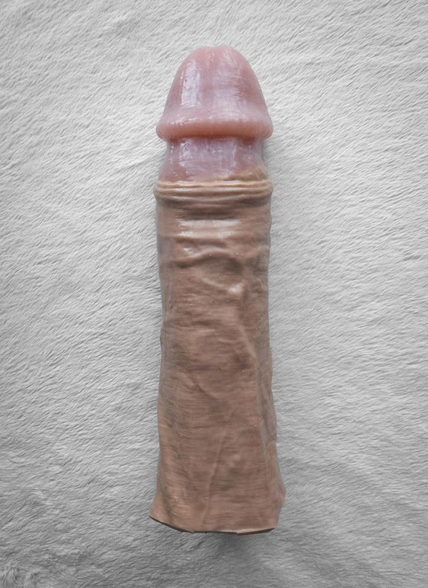 Realistic 8" penis sleeve/strap on - modeled after a real guy