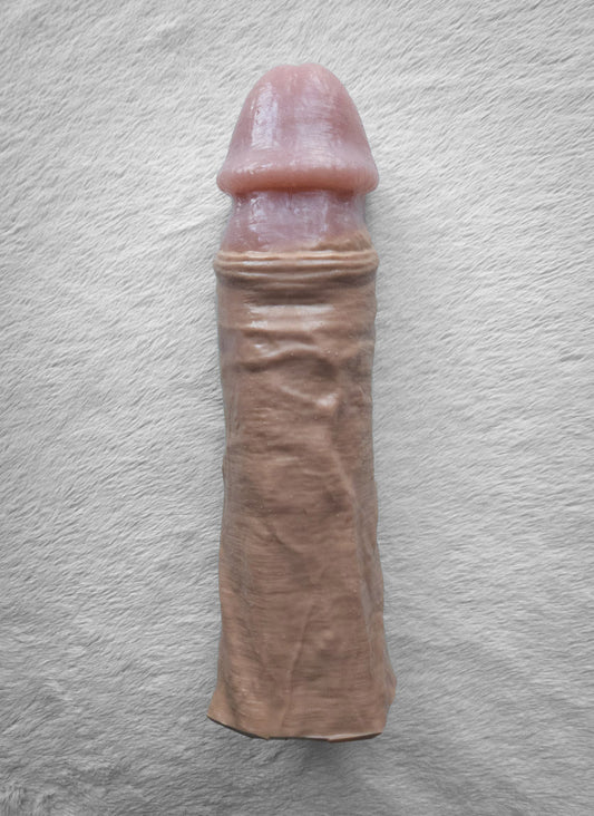 Realistic 8" penis sleeve/strap on - modeled after a real guy