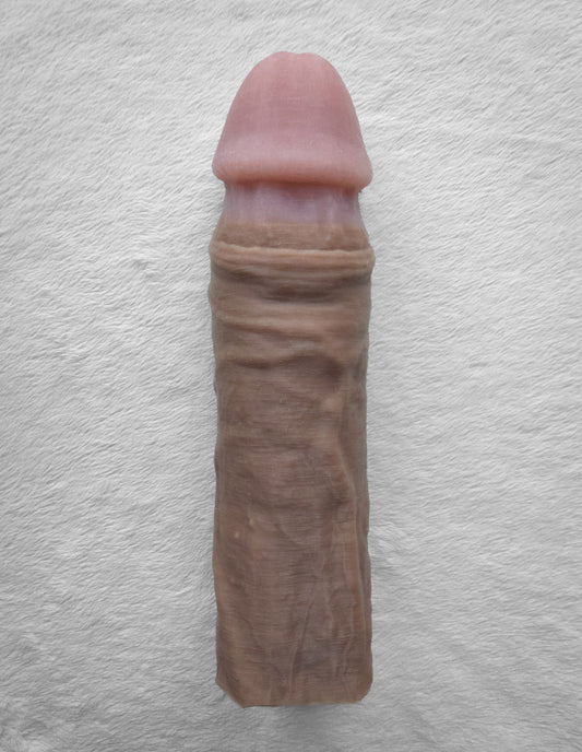 Realistic 9" penis sleeve/strap on - modeled after a real guy