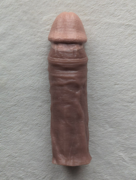 Realistic 8.5" penis sleeve/strap on - modeled after a real guy