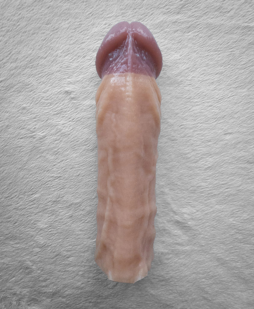 Realistic 8" penis sleeve/strap on - modeled after a real guy