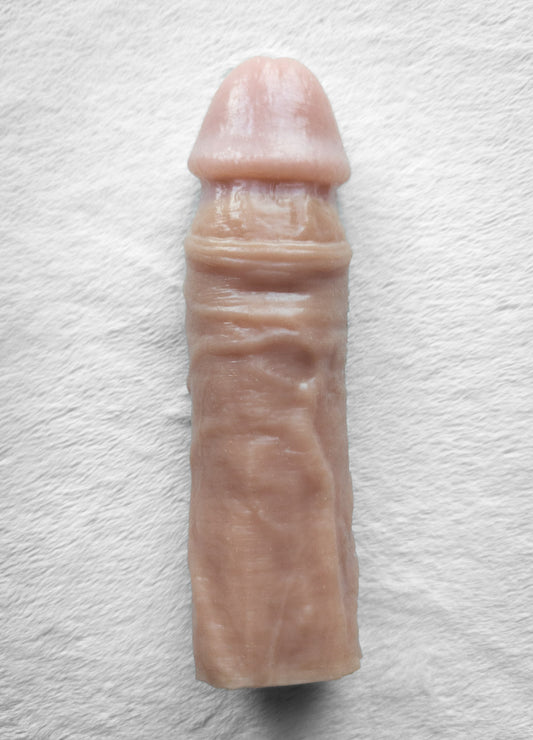 Realistic 8" penis sleeve/strap on - modeled after a real guy