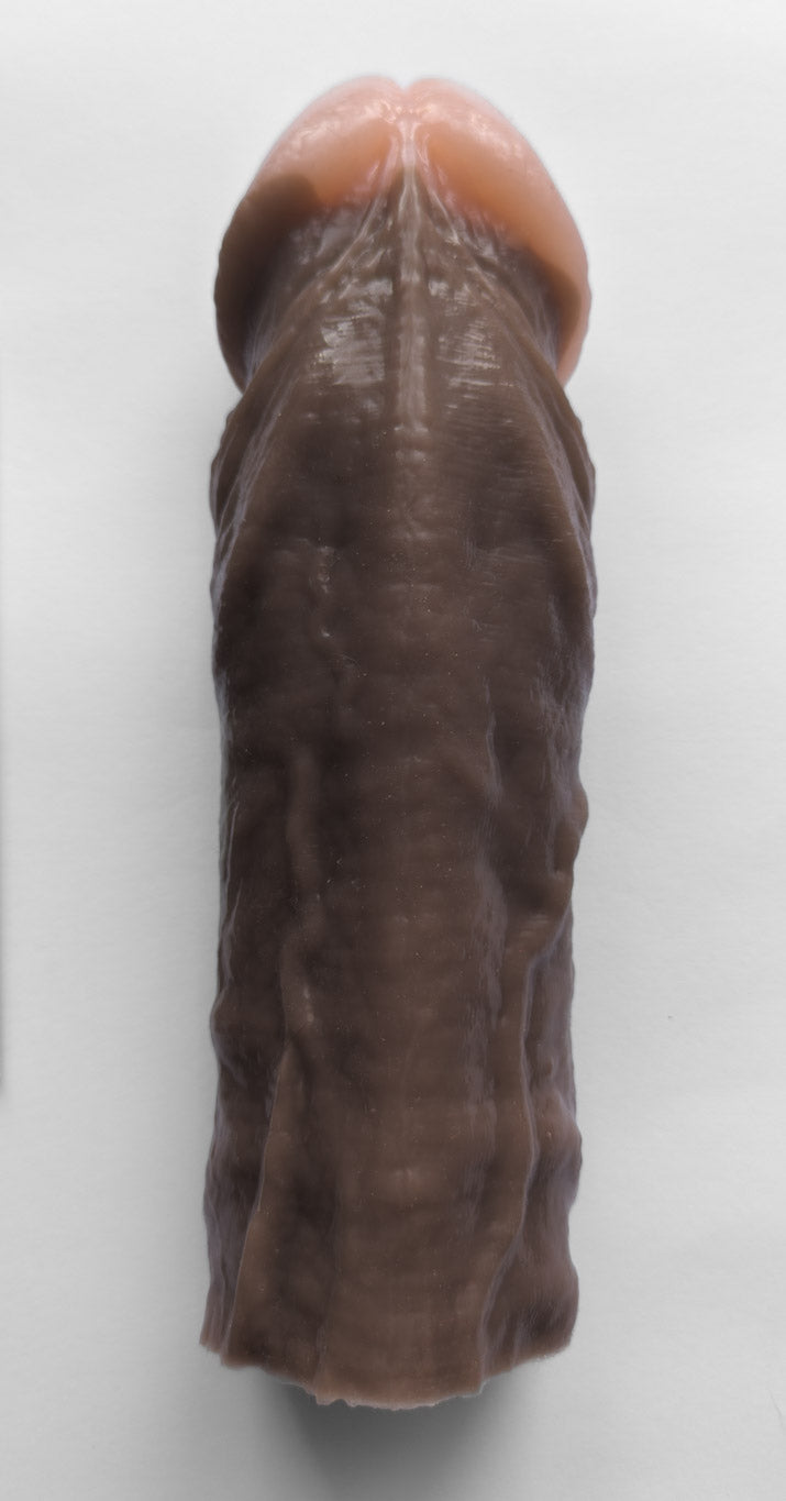 Realistic 9.5" penis sleeve/strap on - modeled after a real guy