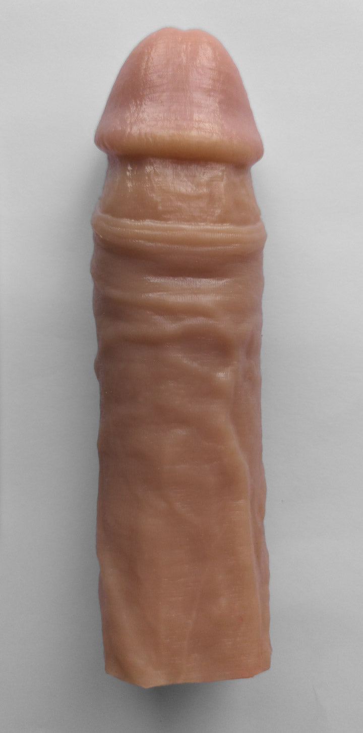 Realistic 9.5" penis sleeve/strap on - modeled after a real guy