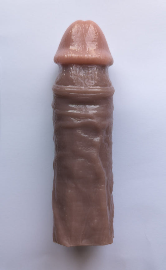 Realistic 9" penis sleeve/strap on - modeled after a real guy